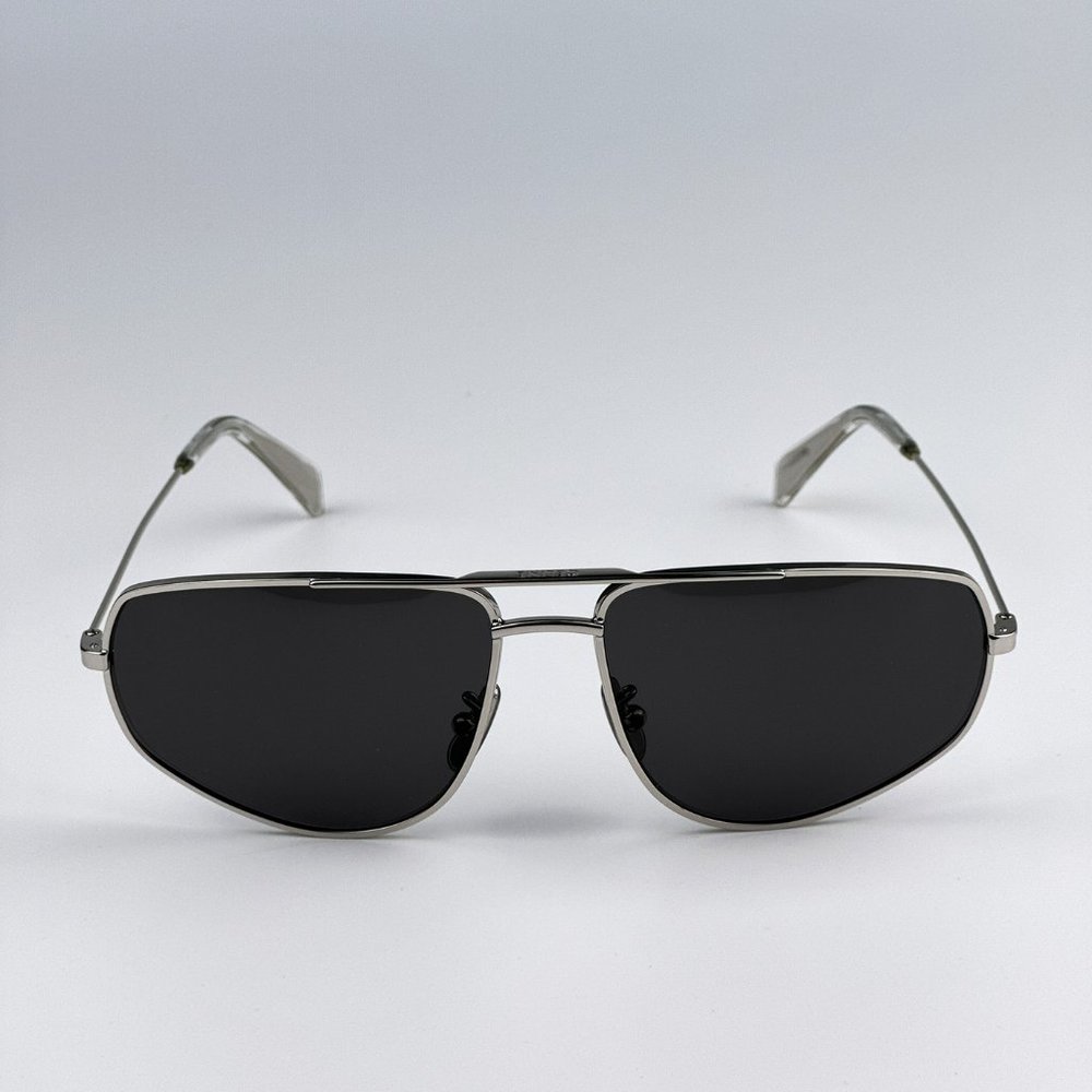 Celine CL40083U 16A Sunglasses Palladium Smoke Pilot Unisex CL 40083U - Picture 9 of 14